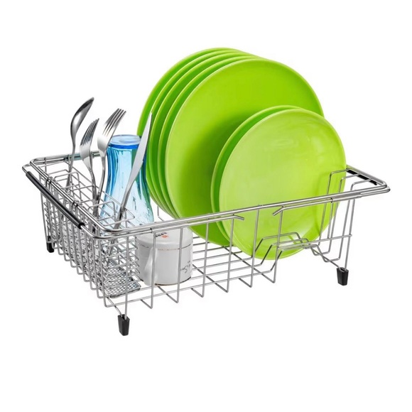 SANNO Expandable in Sink Dish Drying Rack, Rustproof Stainless Steel - Brand New - Picture 2 of 6